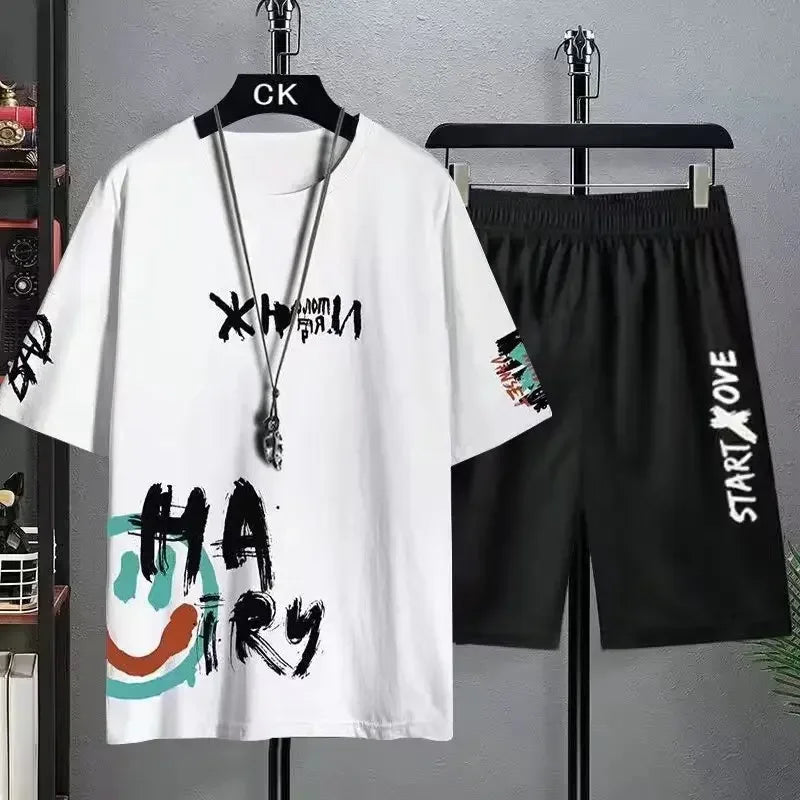 Trendy Suits for Men Summer Shorts Set Gym Outfit Student | SAMAG