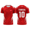 Tunisia Flag Print Jersey Men Outdoor Sports Soccer Training Uniform Men's And Women's Quick Dry Breathable O-neck Short-sleeved