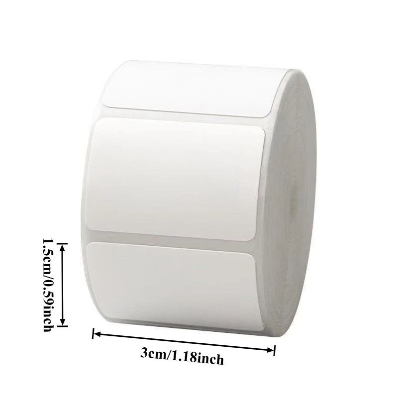 1500Pcs High Adhesive White Rectangular Sticker Labels Self-adhesive Tag Paper for Home Office Warehouse Retail Classification
