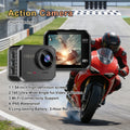 Mini Action Camera 4K Ultra HD 16MP Long Recording Time WiFi 1.54 inch IPS Display 145° Wide Angle IP67 Waterproof Sports DV Cam