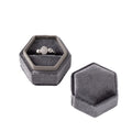 Velvet Hexagon Single Slot Ring Box For Engagement Wedding Keepsake Case Bridal Photo Jewelry Exhibitor Storage Display Selling