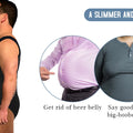 Mens Sleeveless Shapewear  Compression Bodysuit Tummy Control Waist Trainer Slimming Undershirts Open Crotch Corset