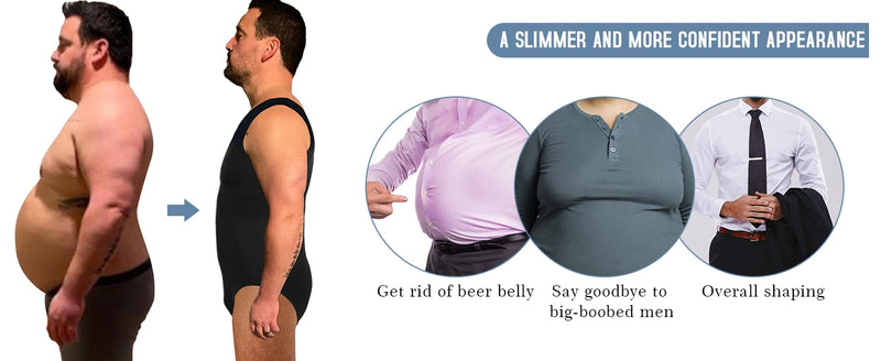 Mens Sleeveless Shapewear  Compression Bodysuit Tummy Control Waist Trainer Slimming Undershirts Open Crotch Corset