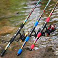 Sougayilang Telescopic Fishing Rod Reel Set 1.8m Fiberglass Spinning Rod and 5.2:1Gear Ratio Reel for Saltwater Freshwater Pesca