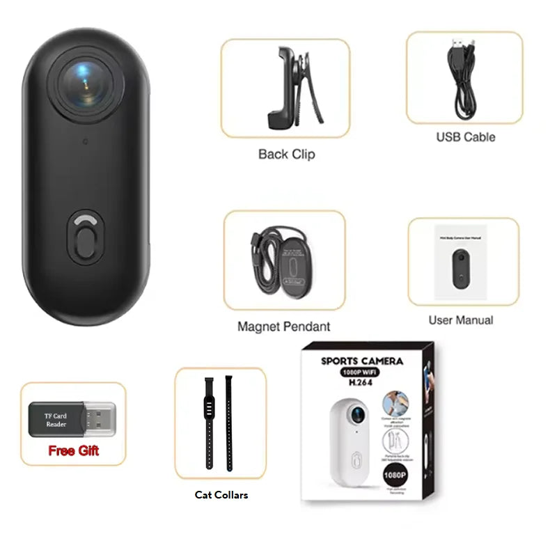 4K Outdoor Sports Camera 1080P Mini Camera In Helmet Motorcycle Bike Filming Waterproof  Bicycle Action Video Recording Body Cam