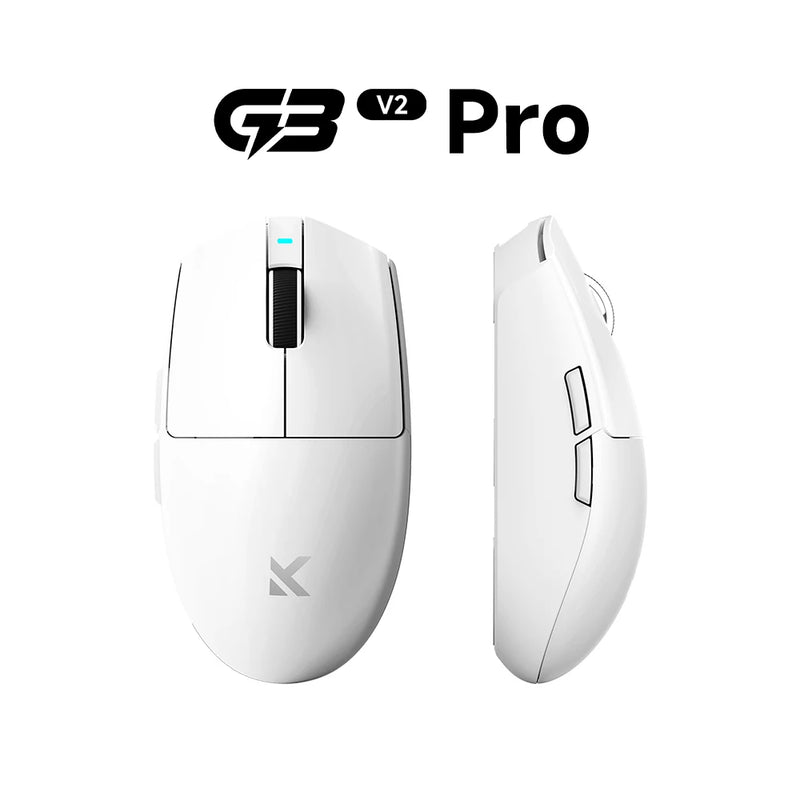 MCHOSE G3 V2 Wireless Gaming Mouse PAW 3395 Sensor Tri-mode 800mAh All-Around Grip Omron Mechanical Switches TTC Silver Wheel