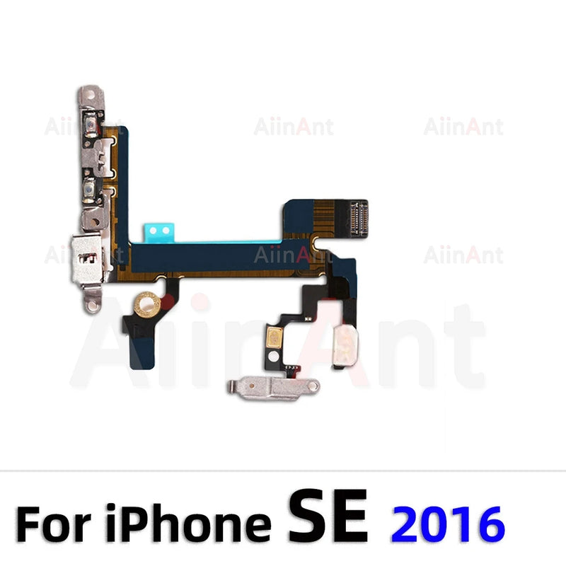 AiinAnt Power Volume Buttos Flash Light Power Flex Cable For iPhone 11 Pro X XR Xs Max SE 7 8 Plus SE 2 3 2020 2022 Phone Pars