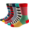 5 Pairs Men's Dress Socks Plus Large Size， Combed Cotton | SAMAG