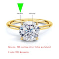 SDOOU Elegant 14K Gold Filled Six Claw Solitaire Moissanite Ring 1/2/3ct D VVS1 Round Cut  Everyday Wear Jewelry Gift for Women