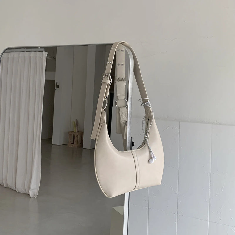 2026 New Retro Dumpling Bag Underarm Simple Design Versatile Fashion Commuter Hobo Bag for Women