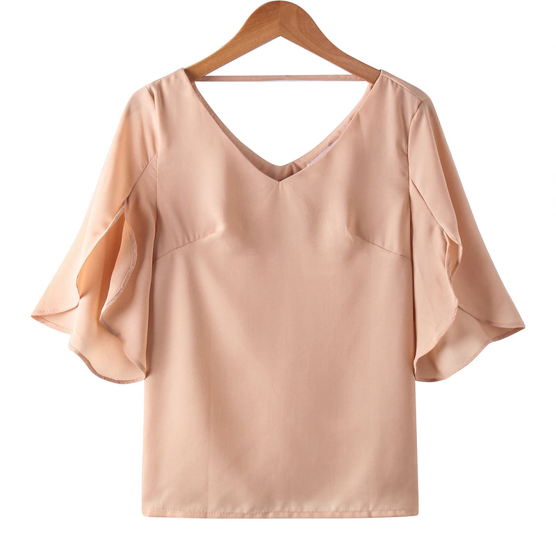 Summer New Casual Women Chiffon Shirt Female Lotus Leaf - View 5 | SAMAG