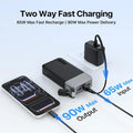 Portable Charger 20000mAh 90W Power Bank w/Detachable Cable | 2C+2A USB-C Fast Charging Battery Pack with LED Display