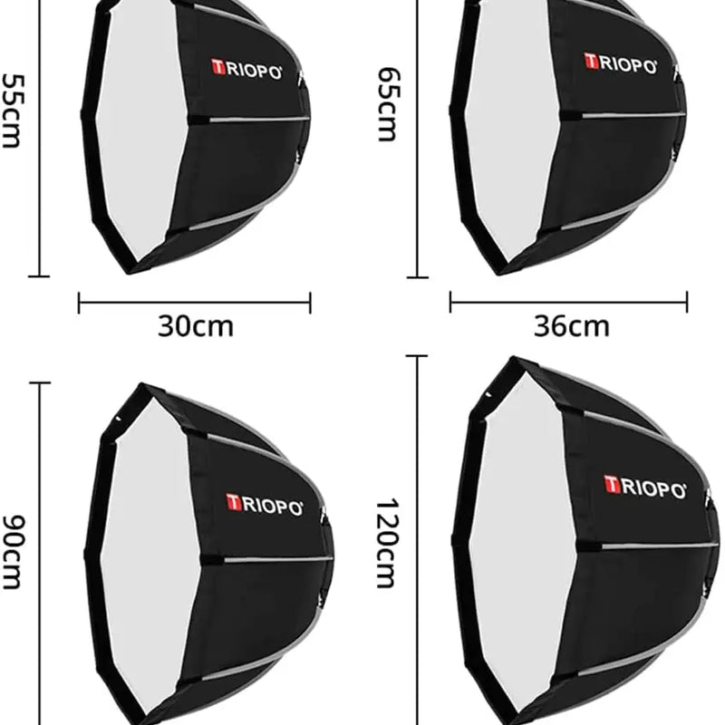 TRIOPO KH Octagon Softbox Quick-Setup Soft Box Bowens Mount for Sokani X100 X60 Mini Aputure 300c 200XS Godox LED Video Light