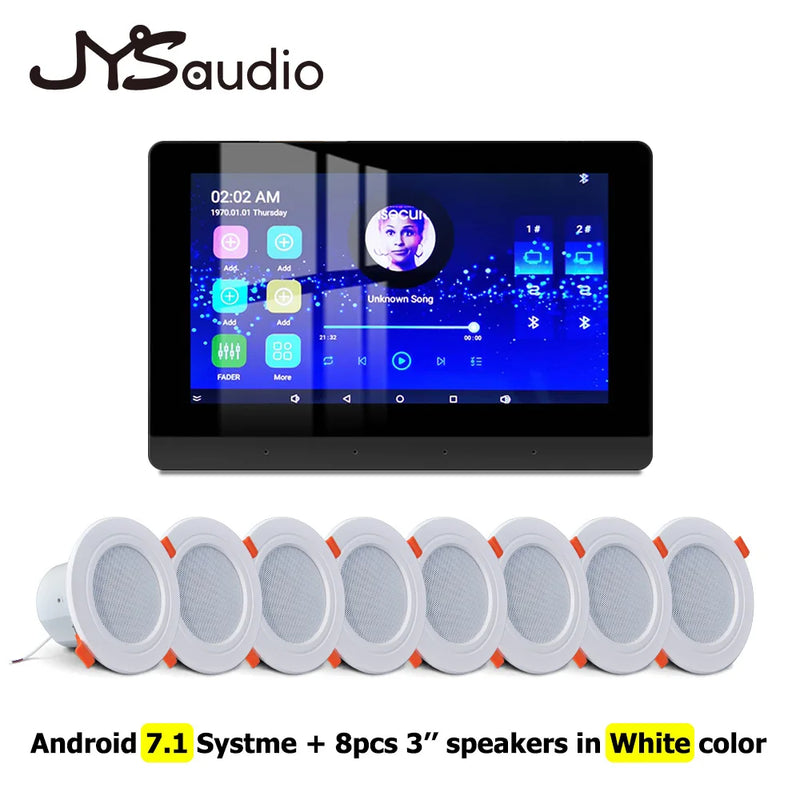Smart Home Theater Sound Amplifier WiFi Bluetooth In-wall Android Music Panel Stereo Mini Ceiling Speaker Set Hotel Residential