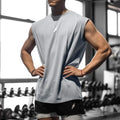 Sleeveless T-shirt Men Quick-drying Fitness Bodybuilding Shirt Male Fashion Basketball Vest Mesh Breathable Summer Gym Tank Men