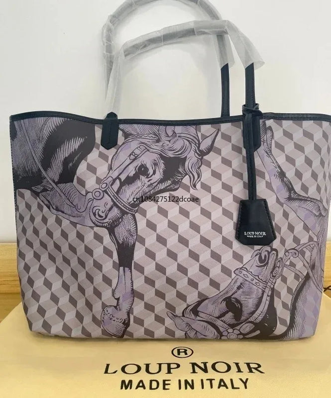 LOUP NOIR Tote Bag for Women Shoulder Women Bags High Quality Famous Brands Bag Casual Totes Large Capacity Noir Bag
