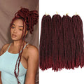 Synthetic Crochet Braiding Hair Extensions Dreadlocks Ombre Brown Colored X-TRESS Soft Straight Faux Locs Braids Hair For Women