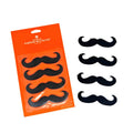 4Pcs Self-Adhesive Fake Mustache Set, Novelty False Handlebar Moustache for Halloween Cosplay, Costume Party, Masquerade, Prank
