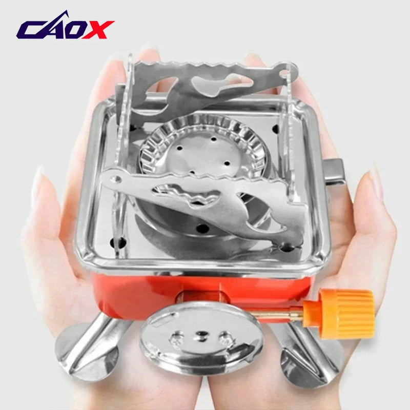 Portable Burner Camping Foldable Windproof Outdoor Gas Tank Stove for Backpacking Camping Hiking Picnic Camping Burner BBQ Grill