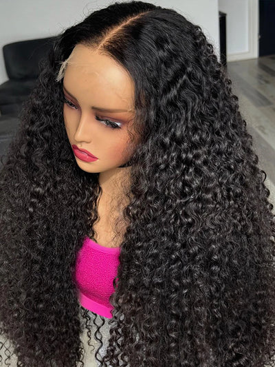 40 46 Inch 13x4 13x6 HD Lace Front Wig Deep Wave Frontal Wig Human Hair Brazilian Curly Lace Front Wigs For Women 300% Density