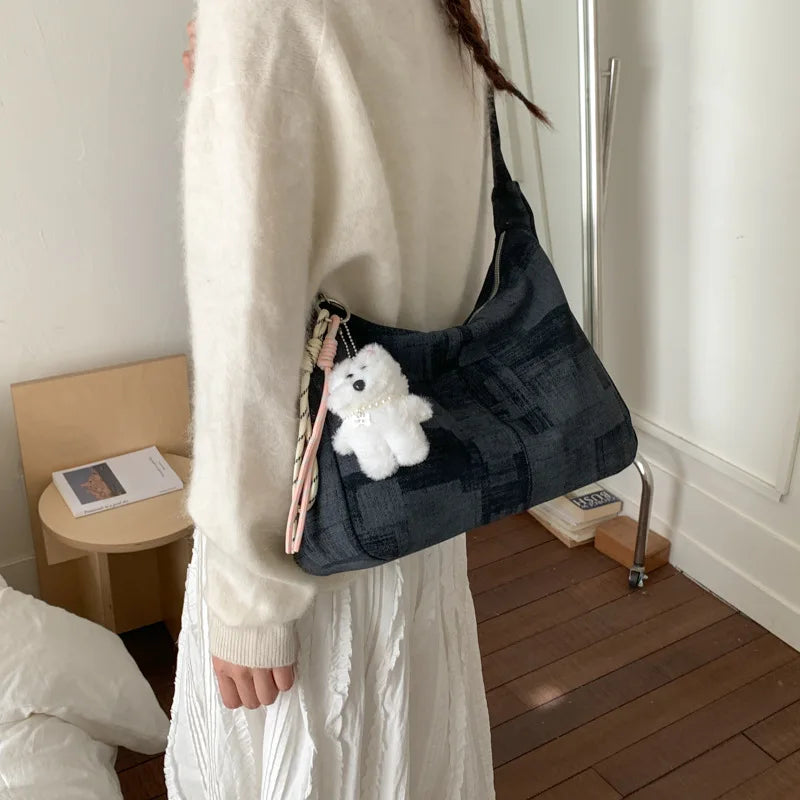 New Spring Women Hobo Bag Large Capacity Tote Shoulder Crossbody Bag Fashionable Comfortable and Versatile Texture Storage Bags