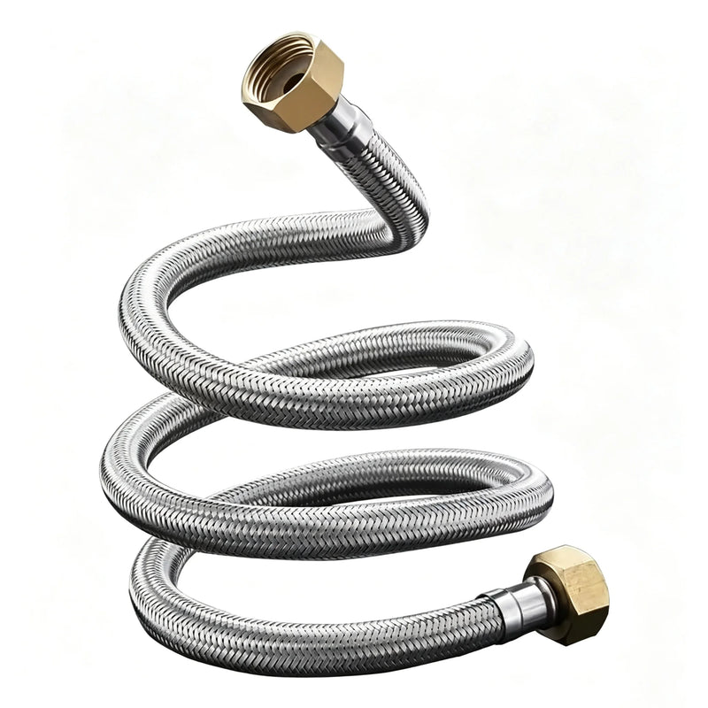 20/40/60/100/150/200cm G1/2 Inch Plumbing Explosion-Proof Flexible Braided Hose Faucet Water Pipe For Kitchen Bathroom Plumbing