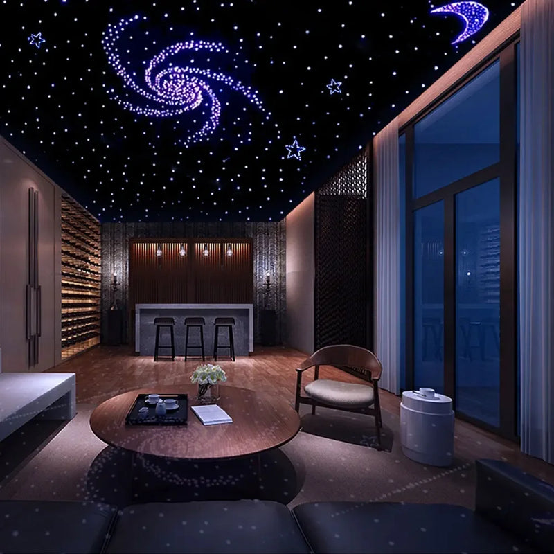 Car Starry Sky Light Fiber Optic Lights LED Auto Interior Decoration Accessories Car Roof Star Lights Ceiling Fiber Optic Light