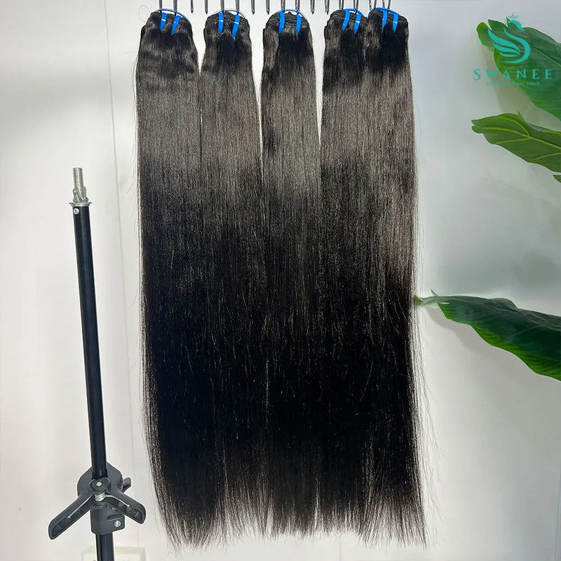 18A Light Yaki Straight Hair Bundles 4PCS Deal Natural Color 100% Human Hair Bundles Quick Weaves Sew In Human Hair Extensions