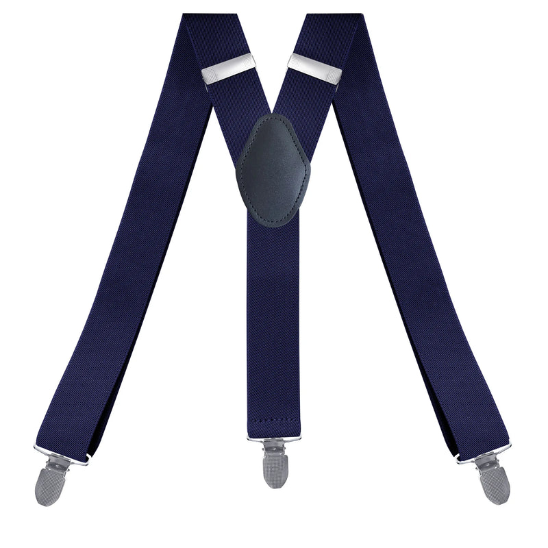 Fashion Suspenders for Men Women 3.5cm Y-Back 3 Clips Adjustable Elastic Shirt Trouser Braces Strap Belt Gifts for Dad Husband