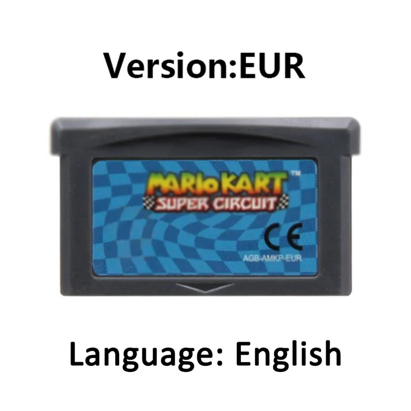 Mario GBA Games cards EUR USA Version GBA Game Cartridge 32 Bit Video Game Console Card Series Super  Wario Land4