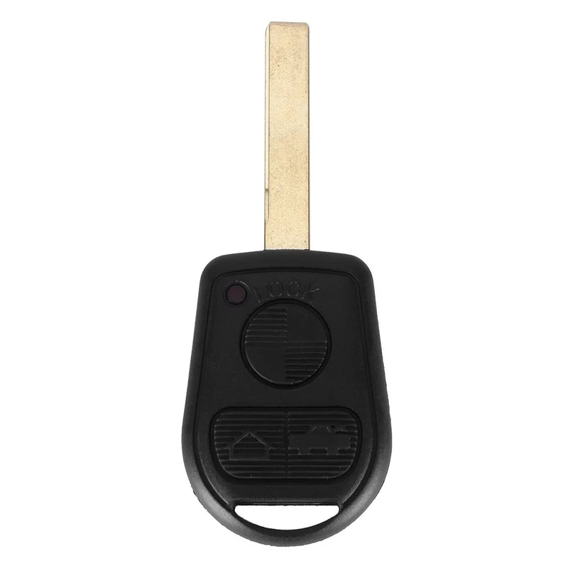 KEYYOU 3 Button Uncut Blade Car Key Replacement Remote Key Case Shell for BMW E31 E32 E34 E36 E38 E39 E46 Z3 Fob Uncut key case