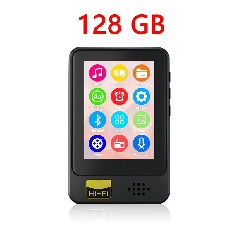 Mini Walkman Full Touch Screen MP3 Player 1.77 Inch Student E-book Reader MP4 Video Player with Built-in Speaker