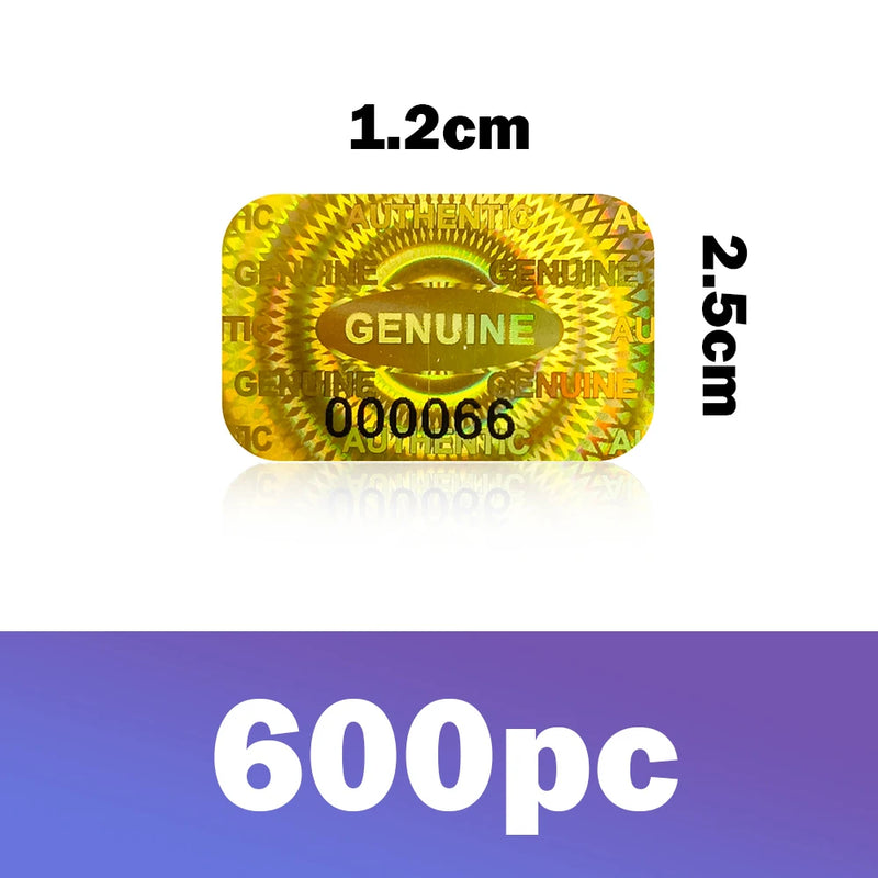 300/600/1200 pcs Security Seal Tamper Proof Stickers Holographic Warranty Void Laser Label with Serial Number Adhesive Labels