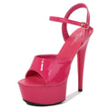 New Pole Dance Shoes Stripper High Heels Women's Sexy Show Shoes Sandals Party Club 15 CM Platform High-heeled Wedding Footwear