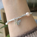 VENTFILLE 925 Sterling Silver Butterfly Bracelet for Girl Bead String Design Insect Fashion Versatile - Visuel 20 | SAMAG