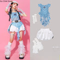Girls K - pop Off Shoulder Crop Top Tutu Skirt Kids Hip Hop - View 14 | SAMAG
