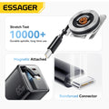 Essager 65W GaN Charger with Retractable Cable PD Fast Charging for Laptop Macbook iPhone 17 16 15 Xiaomi Type-C Phone Charger
