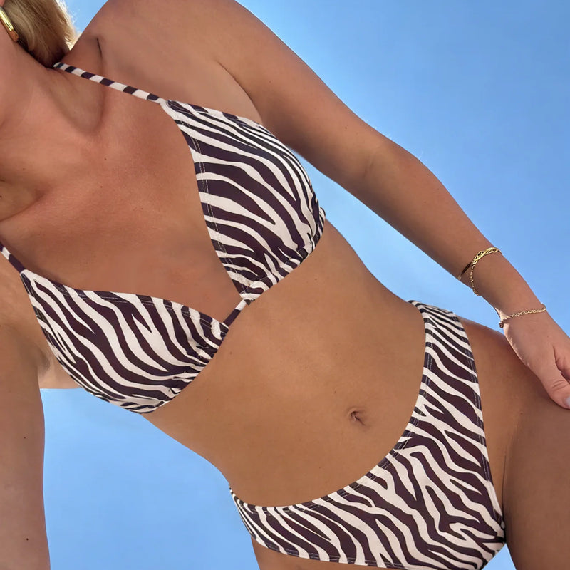 Fashion Sexy Women Bikini Set Strappy Stripe Print Two | SAMAG