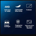 15.6' Intel Core I9 10980HK Windows 11 Pro Laptop Computer 32GB RAM 512GB 1TB 2TB SSD Portable Notebook PC Office Study Laptops