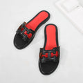 Women's slippers Roman flat heel non-slip elegant slimming look, breathable versatile flat bottom sandals shoes Summer