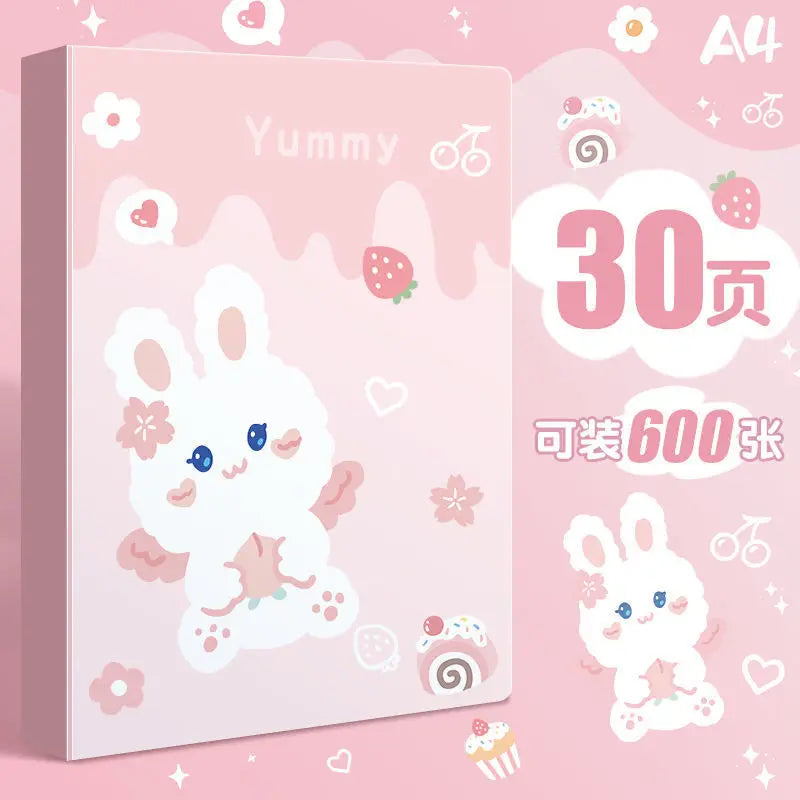 New A4 30/60 Pages Plastic Budget Binder File Folder Documents Booklet Leaflet Student Office Desk Supplies Organizer