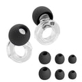 Quiet Ear Plugs for Noise Reduction – Super Soft, Reusable Hearing Protection for Sleep,Swim, Work 8 Ear Tips in XS/S/M/L