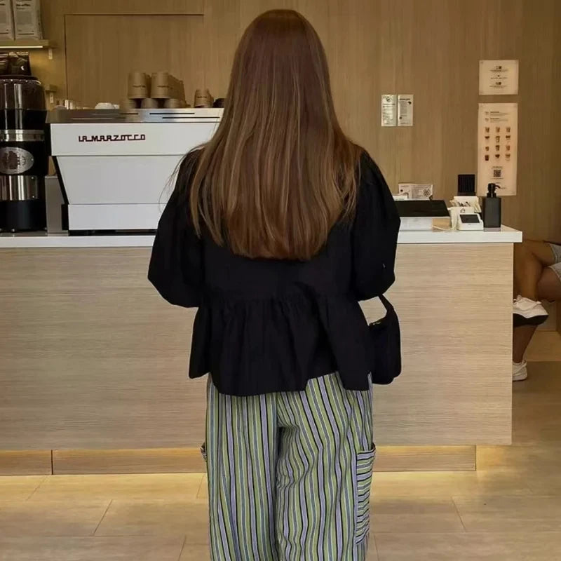 Ruffle Blouses Woman Puff Sleeve Shirts and for Women - View 2 | SAMAG