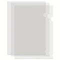 10pcs A4 Transparent L-Shaped File Folders - Waterproof and Durable PP Document Bags for Office Organization and Reusable