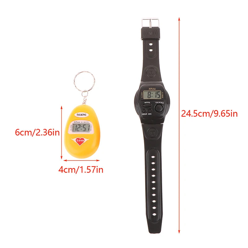 1PC A Talking Clock That Speaking The Time In English Digital Alarm Clock For The Blind, Elders Or Children Time Reporting Chime