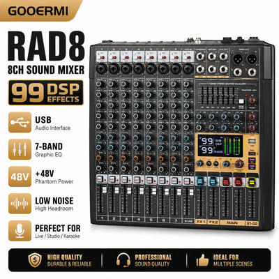 GOOERMI RAD Series USB Audio Mixer Multi-Channel Mixing | SAMAG