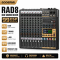 GOOERMI RAD Series USB Audio Mixer Multi-Channel Mixing Console 99 DSP Effects 7-Band EQ 48V Phantom Power for Studio Recording