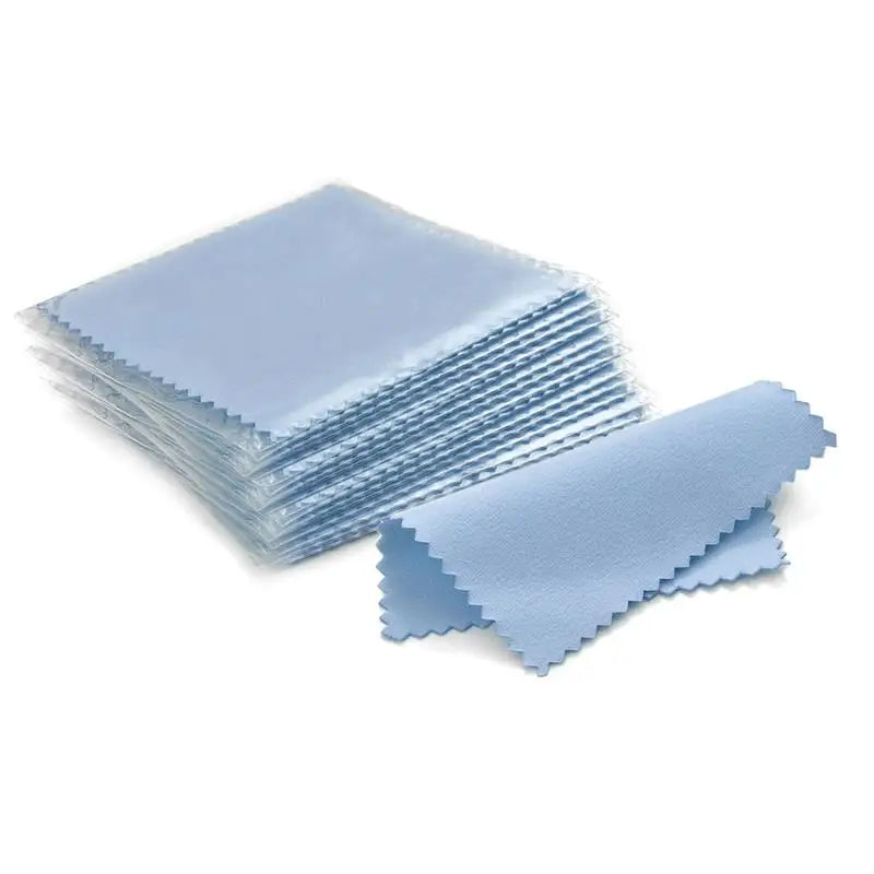 10pcs/50pcs Sterling Silver Polishing Cloth Set Jewelry Cleaning Cloths Soft Wipe Wiping Cloth Keep Jewelry Shining Tools