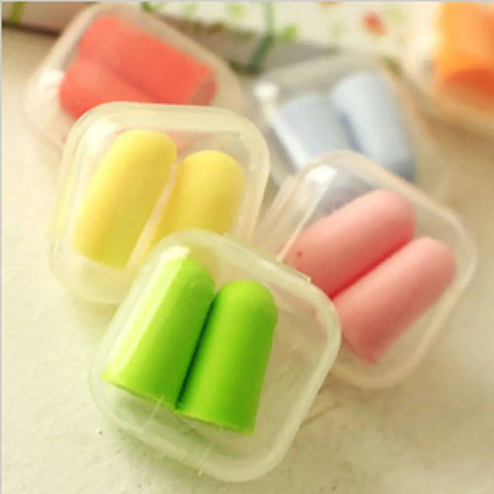 1Pair Noise Reduction Anti-noise Earplugs with Box Soundproof Waterproof Ear Plugs Sound Insulation Foam Sleeping Earplugs