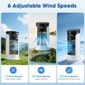 Portable Air Conditioning Fan 6 Speeds USB Mini Air Conditioner Timing Home Office Air Cooler Humidifier Desktop Misting Fan